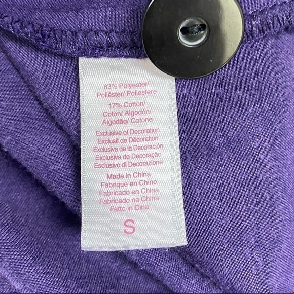Oscar de la Renta Pajama Top Purple Size Small - Picture 6 of 6